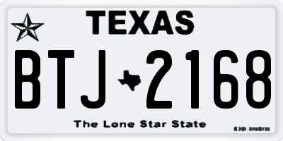 TX license plate BTJ2168