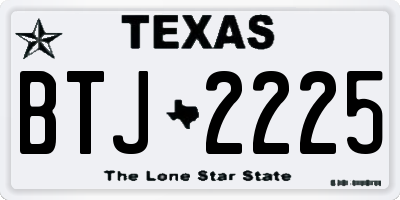 TX license plate BTJ2225