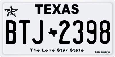TX license plate BTJ2398