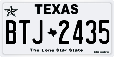 TX license plate BTJ2435