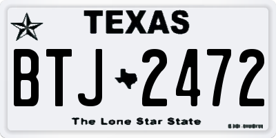 TX license plate BTJ2472