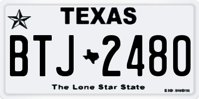 TX license plate BTJ2480
