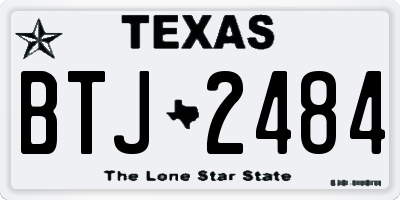 TX license plate BTJ2484