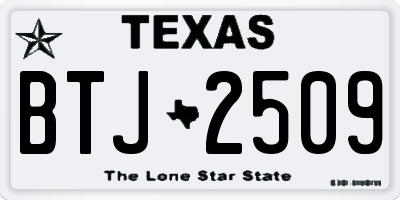 TX license plate BTJ2509