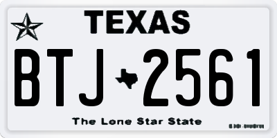 TX license plate BTJ2561