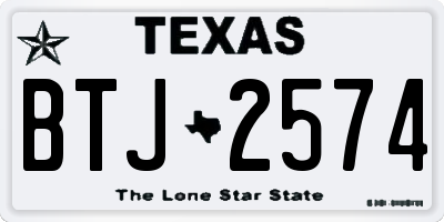 TX license plate BTJ2574