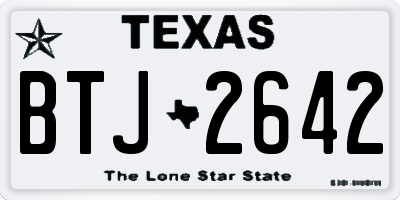 TX license plate BTJ2642