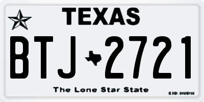 TX license plate BTJ2721