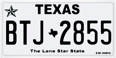 TX license plate BTJ2855