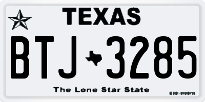 TX license plate BTJ3285
