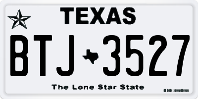 TX license plate BTJ3527