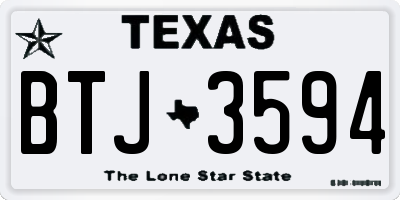 TX license plate BTJ3594
