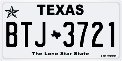 TX license plate BTJ3721