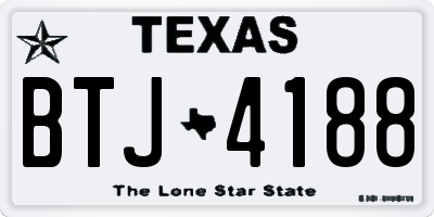 TX license plate BTJ4188