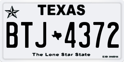 TX license plate BTJ4372