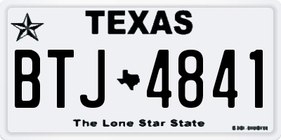 TX license plate BTJ4841
