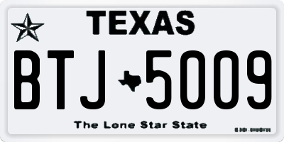 TX license plate BTJ5009