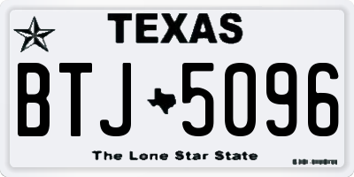 TX license plate BTJ5096