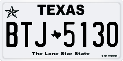 TX license plate BTJ5130