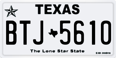 TX license plate BTJ5610