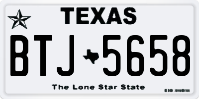 TX license plate BTJ5658