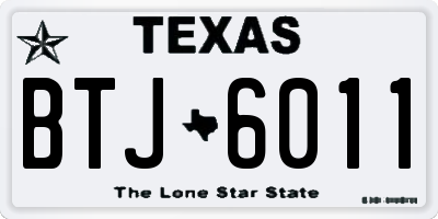 TX license plate BTJ6011