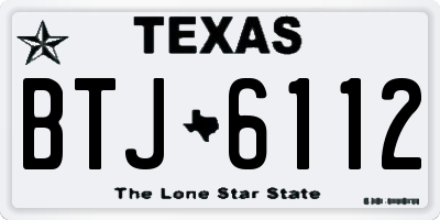 TX license plate BTJ6112