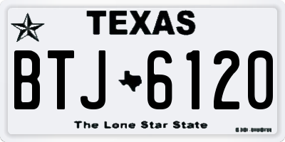 TX license plate BTJ6120
