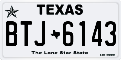 TX license plate BTJ6143