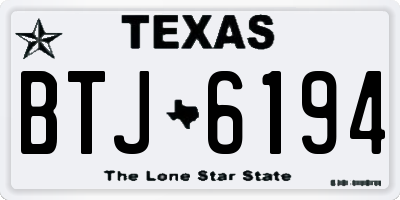 TX license plate BTJ6194