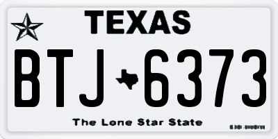 TX license plate BTJ6373