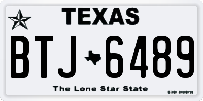 TX license plate BTJ6489