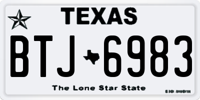 TX license plate BTJ6983