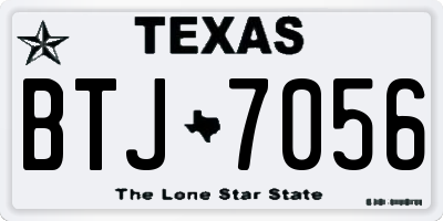 TX license plate BTJ7056