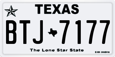 TX license plate BTJ7177