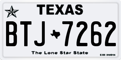 TX license plate BTJ7262