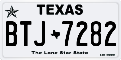 TX license plate BTJ7282