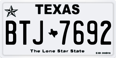TX license plate BTJ7692