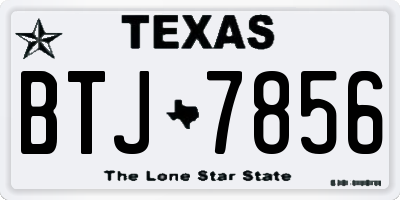 TX license plate BTJ7856