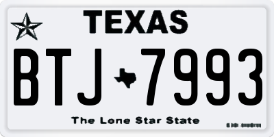 TX license plate BTJ7993