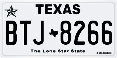 TX license plate BTJ8266