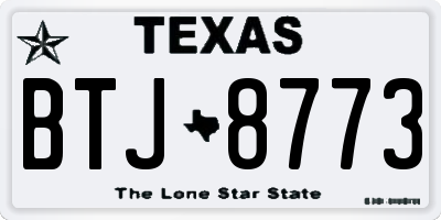 TX license plate BTJ8773
