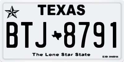 TX license plate BTJ8791