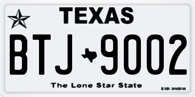 TX license plate BTJ9002