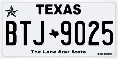 TX license plate BTJ9025