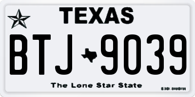 TX license plate BTJ9039