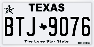 TX license plate BTJ9076