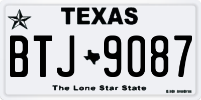 TX license plate BTJ9087