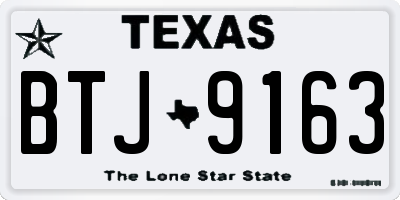 TX license plate BTJ9163