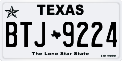 TX license plate BTJ9224